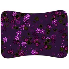 Purple Flowers Velour Seat Head Rest Cushion