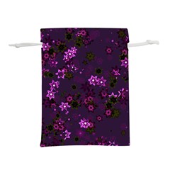 Purple Flowers Lightweight Drawstring Pouch (s) by SpinnyChairDesigns