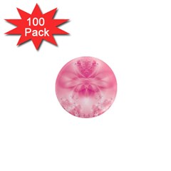 Pink Floral Pattern 1  Mini Magnets (100 Pack)  by SpinnyChairDesigns