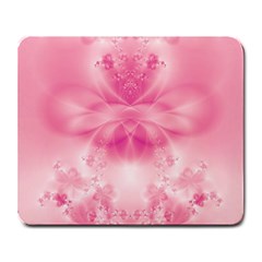 Pink Floral Pattern Large Mousepads by SpinnyChairDesigns