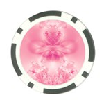 Pink Floral Pattern Poker Chip Card Guard Front