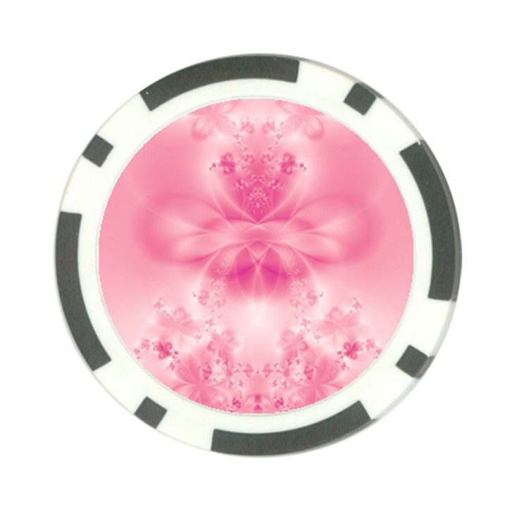 Pink Floral Pattern Poker Chip Card Guard