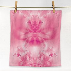 Pink Floral Pattern Face Towel by SpinnyChairDesigns