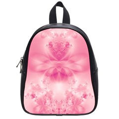 Pink Floral Pattern School Bag (small) by SpinnyChairDesigns