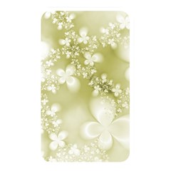 Olive Green With White Flowers Memory Card Reader (rectangular) by SpinnyChairDesigns