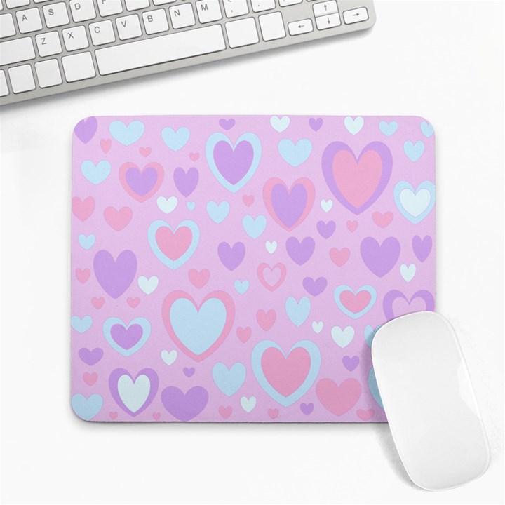 Unicorn Hearts Large Mousepads