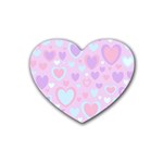 Unicorn Hearts Heart Coaster (4 pack)  Front