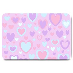 Unicorn Hearts Large Doormat  by MooMoosMumma