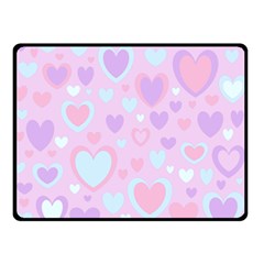 Unicorn Hearts Double Sided Fleece Blanket (small)  by MooMoosMumma