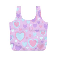 Unicorn Hearts Full Print Recycle Bag (m) by MooMoosMumma