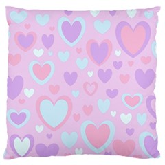 Unicorn Hearts Large Flano Cushion Case (two Sides) by MooMoosMumma