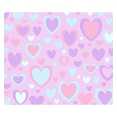 Unicorn Hearts Double Sided Flano Blanket (small)  by MooMoosMumma