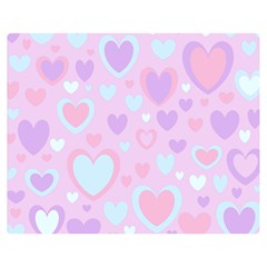 Unicorn Hearts Double Sided Flano Blanket (medium)  by MooMoosMumma