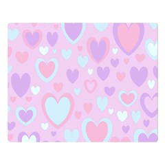 Unicorn Hearts Double Sided Flano Blanket (large)  by MooMoosMumma