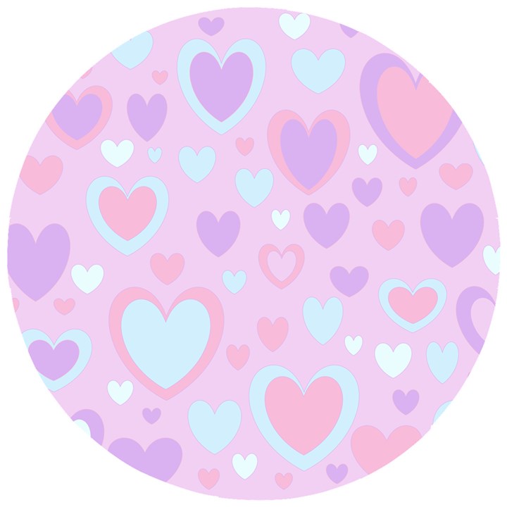 Unicorn Hearts Wooden Puzzle Round