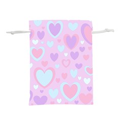 Unicorn Hearts Lightweight Drawstring Pouch (l) by MooMoosMumma