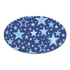 Stars Blue Oval Magnet by MooMoosMumma