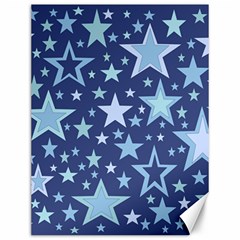 Stars Blue Canvas 12  X 16  by MooMoosMumma