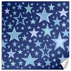 Stars Blue Canvas 16  X 16  by MooMoosMumma