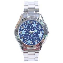 Stars Blue Stainless Steel Analogue Watch by MooMoosMumma