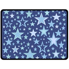 Stars Blue Double Sided Fleece Blanket (large)  by MooMoosMumma