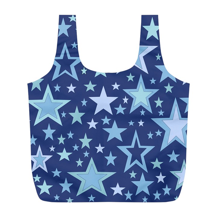 Stars Blue Full Print Recycle Bag (L)