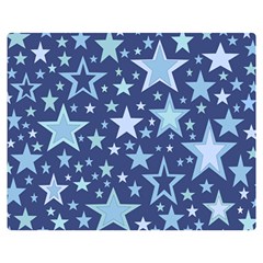 Stars Blue Double Sided Flano Blanket (medium)  by MooMoosMumma