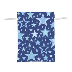 Stars Blue Lightweight Drawstring Pouch (l) by MooMoosMumma