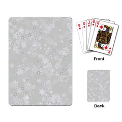 Ash Grey Floral Pattern Playing Cards Single Design (rectangle) by SpinnyChairDesigns