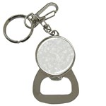 Ash Grey Floral Pattern Bottle Opener Key Chain Front