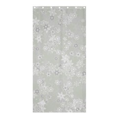 Ash Grey Floral Pattern Shower Curtain 36  X 72  (stall)  by SpinnyChairDesigns