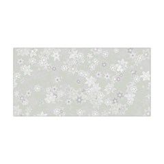 Ash Grey Floral Pattern Yoga Headband by SpinnyChairDesigns