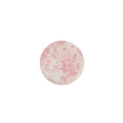 Baby Pink Floral Print 1  Mini Magnets by SpinnyChairDesigns