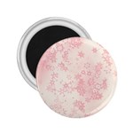 Baby Pink Floral Print 2.25  Magnets Front