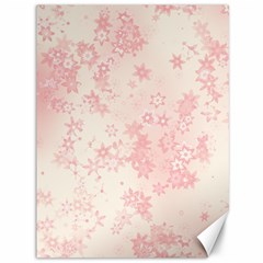 Baby Pink Floral Print Canvas 36  X 48  by SpinnyChairDesigns