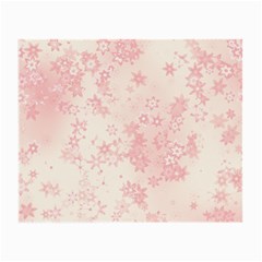 Baby Pink Floral Print Small Glasses Cloth (2 Sides) by SpinnyChairDesigns