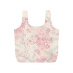 Baby Pink Floral Print Full Print Recycle Bag (S) Front