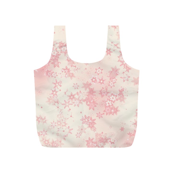 Baby Pink Floral Print Full Print Recycle Bag (S)