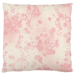 Baby Pink Floral Print Standard Flano Cushion Case (one Side) by SpinnyChairDesigns