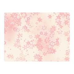 Baby Pink Floral Print Double Sided Flano Blanket (mini)  by SpinnyChairDesigns