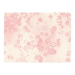 Baby Pink Floral Print Double Sided Flano Blanket (Mini)  35 x27  Blanket Front