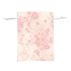 Baby Pink Floral Print Lightweight Drawstring Pouch (s) by SpinnyChairDesigns