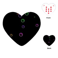 Bubble In Blavk Background Playing Cards Single Design (heart)