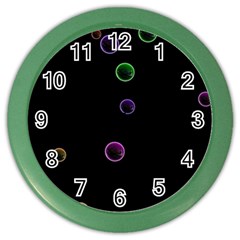 Bubble In Blavk Background Color Wall Clock by Sabelacarlos