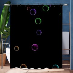 Bubble In Blavk Background Shower Curtain 60  X 72  (medium)  by Sabelacarlos