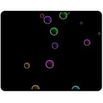 Bubble in blavk background Double Sided Fleece Blanket (Medium)  58.8 x47.4  Blanket Front