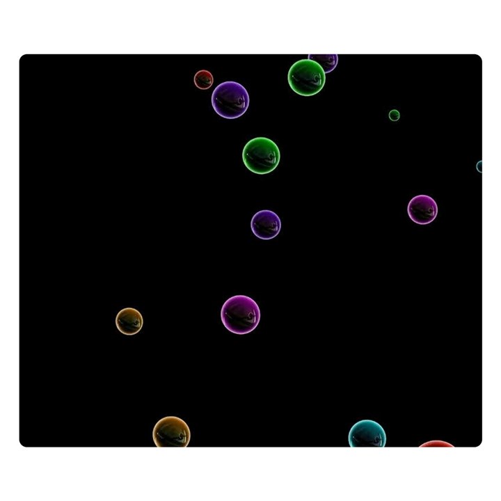 Bubble in blavk background Double Sided Flano Blanket (Small) 