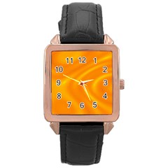 Honey Wave  Rose Gold Leather Watch  by Sabelacarlos