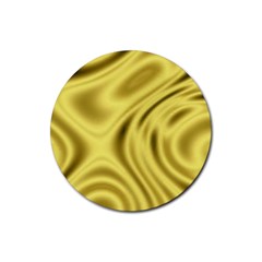 Golden Wave  Rubber Round Coaster (4 Pack)  by Sabelacarlos