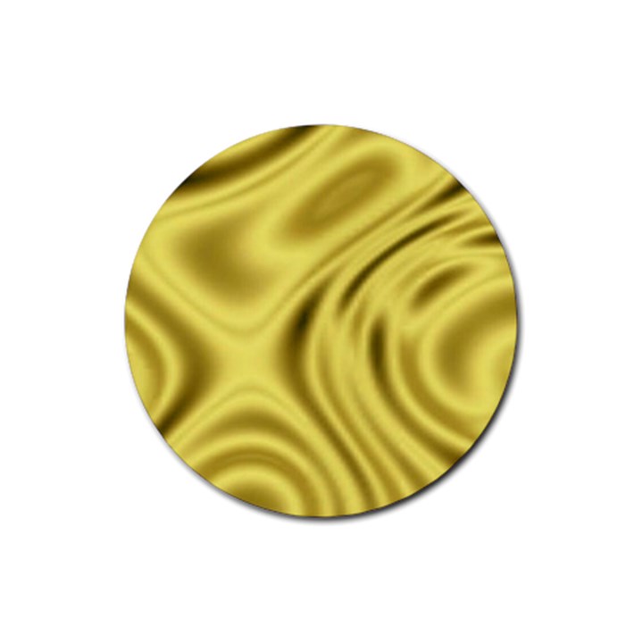 Golden wave  Rubber Round Coaster (4 pack) 